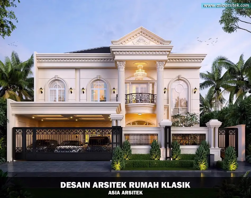 Desain Rumah Klasik 2 Lantai