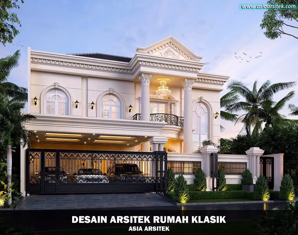 Desain Rumah Klasik 2 Lantai