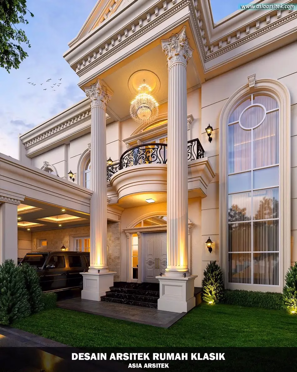 Desain Rumah Klasik 2 Lantai