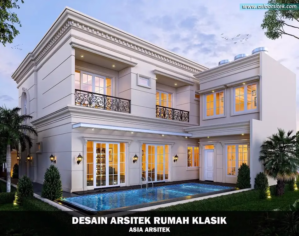 Desain Rumah Klasik 2 Lantai