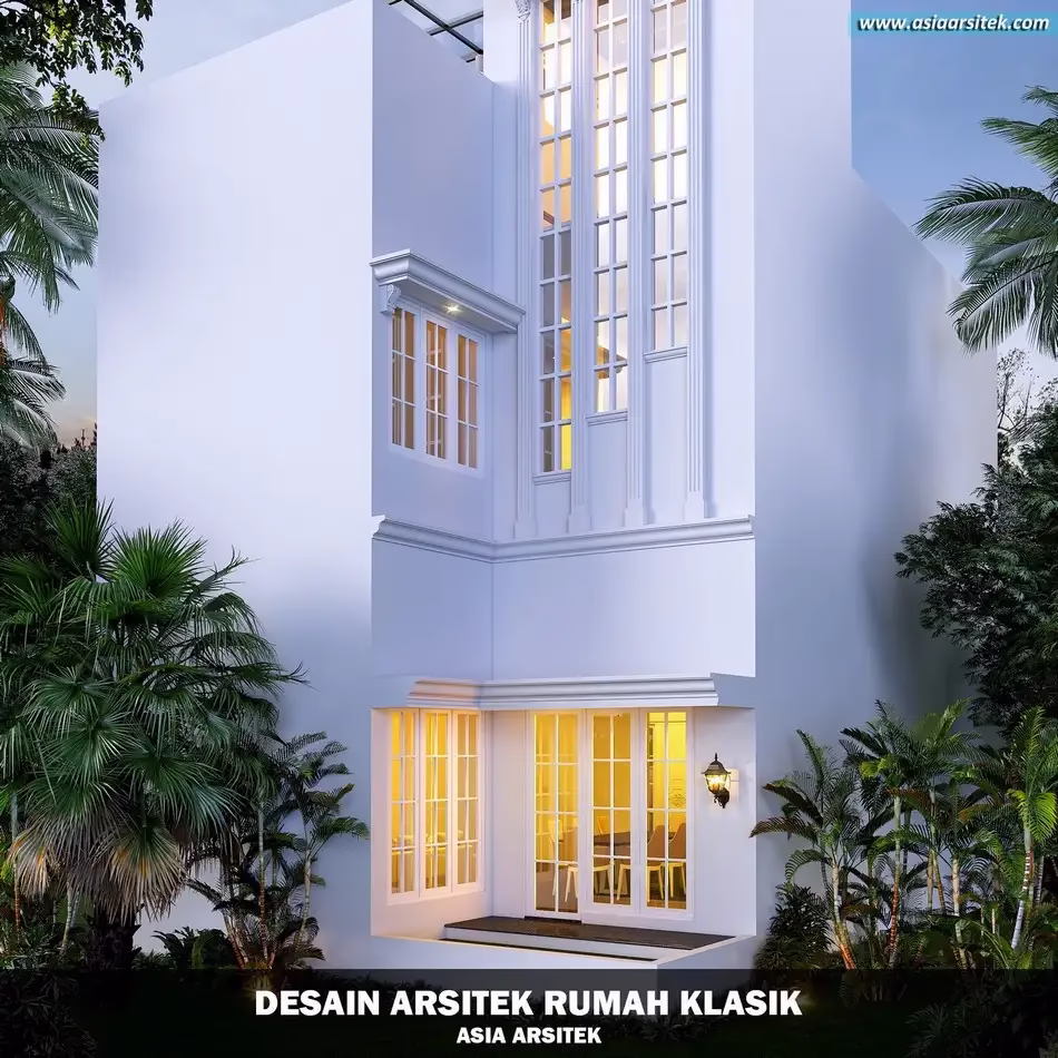 Desain Rumah Klasik 2 Lantai Jakarta Timur