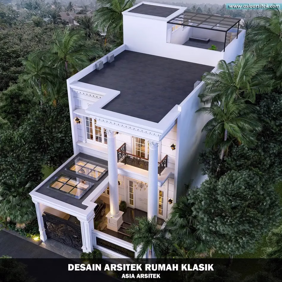 Desain Rumah Klasik 2 Lantai Jakarta Timur