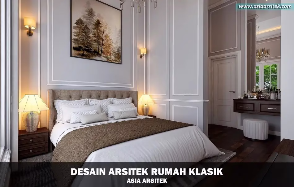 Desain Rumah Klasik 2 Lantai Jakarta Timur