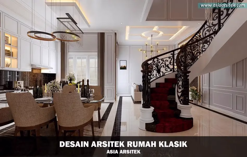 Desain Rumah Klasik 2 Lantai Jakarta Timur