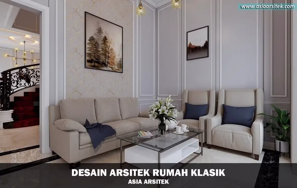 Desain Rumah Klasik 2 Lantai Jakarta Timur