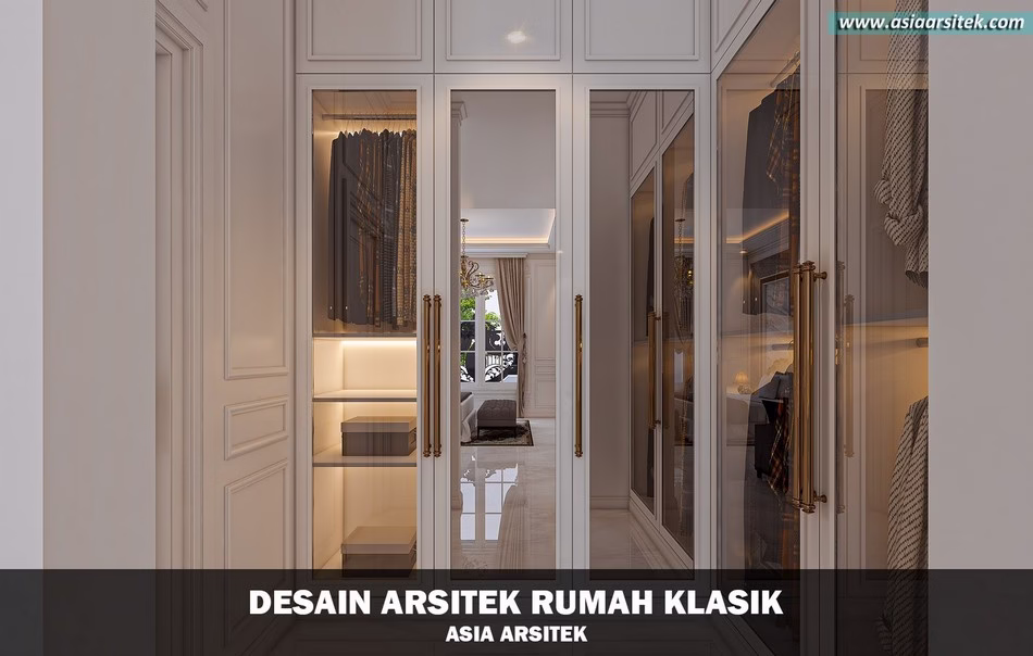 Desain Rumah Klasik 2 Lantai Luas 440 m²