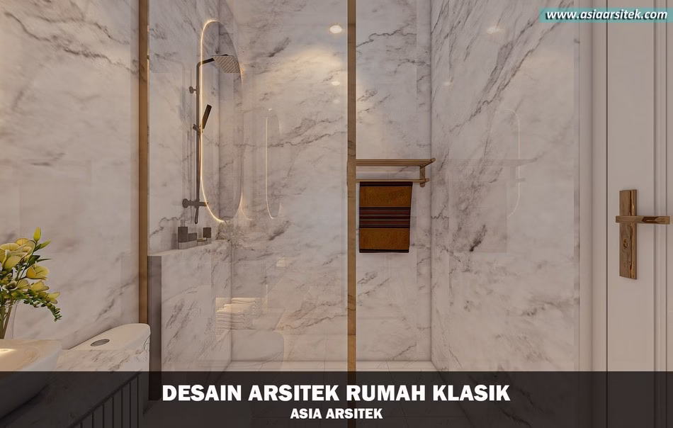 Desain Rumah Klasik 2 Lantai Luas 440 m²