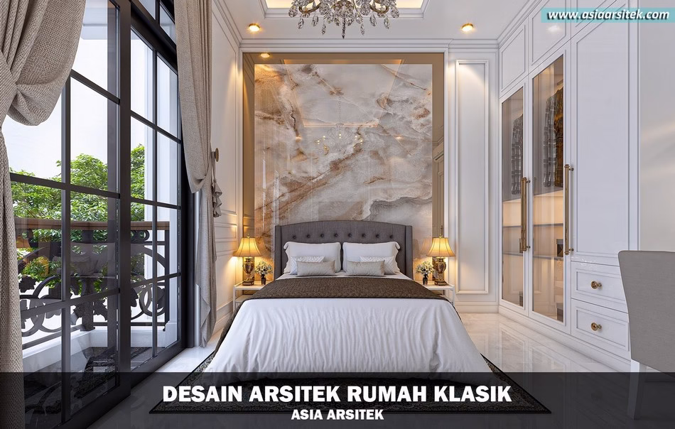 Desain Rumah Klasik 2 Lantai Luas 440 m²