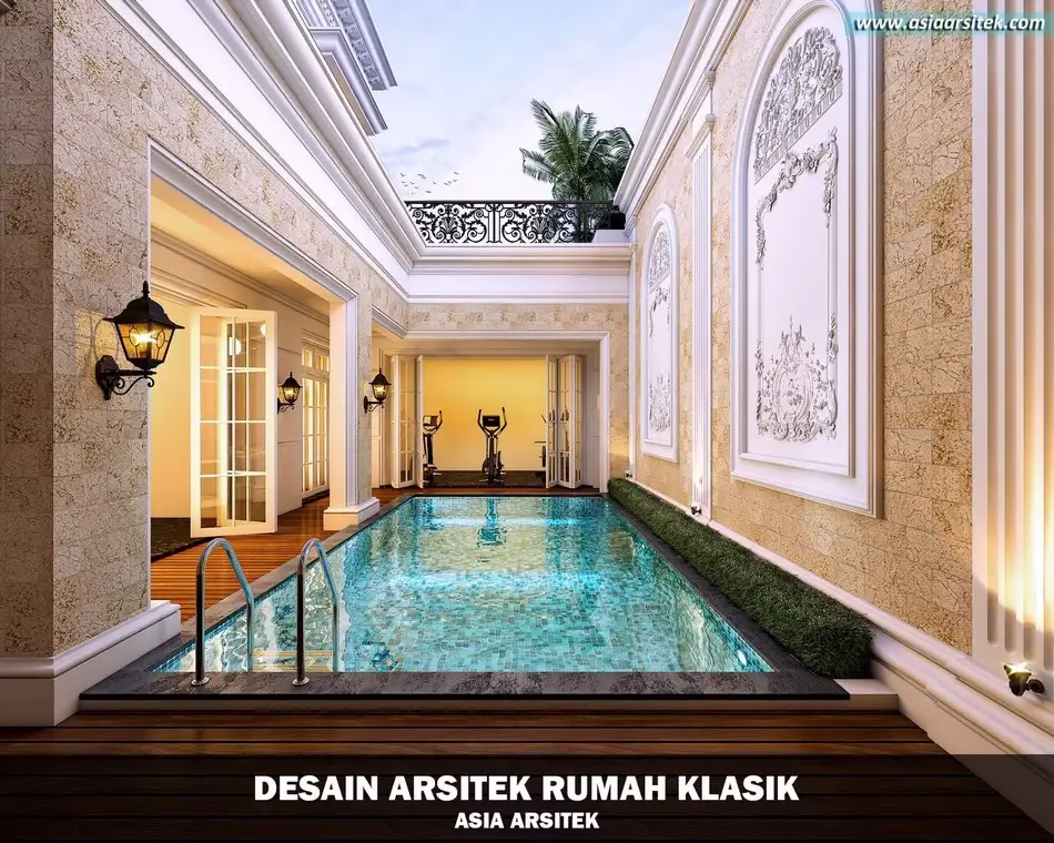 Desain Rumah Klasik 2 Lantai Luas 724 m²