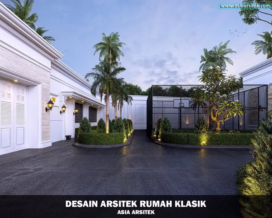 Desain Rumah Klasik 2 Lantai Luas 724 m²