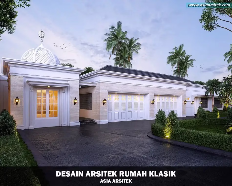 Desain Rumah Klasik 2 Lantai Luas 724 m²
