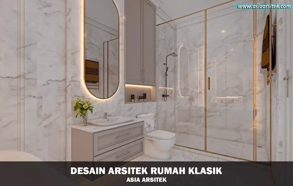 Desain Rumah Klasik 2 Lantai Luas 724 m²
