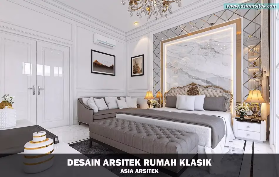 Desain Rumah Klasik 2 Lantai Luas 724 m²