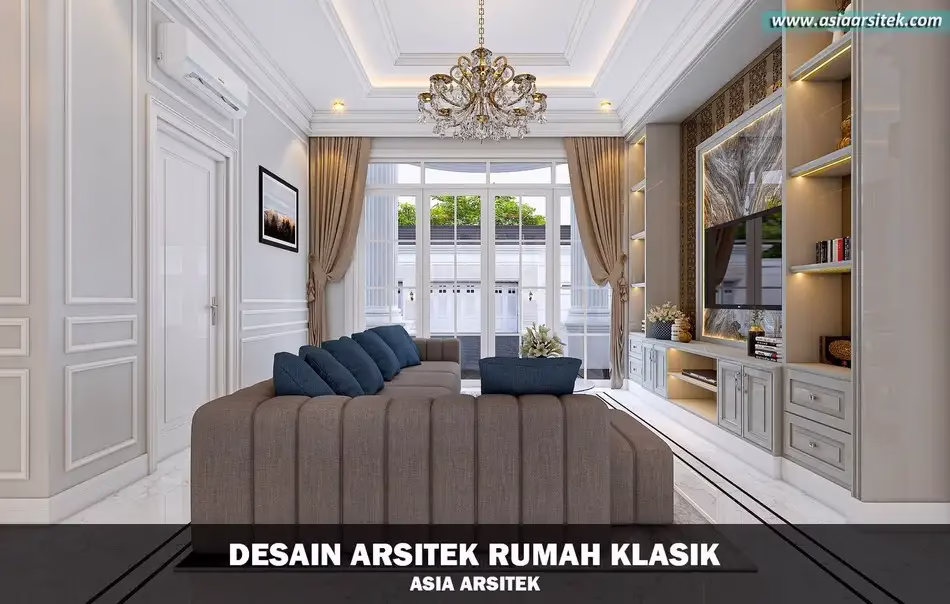 Desain Rumah Klasik 2 Lantai Luas 724 m²