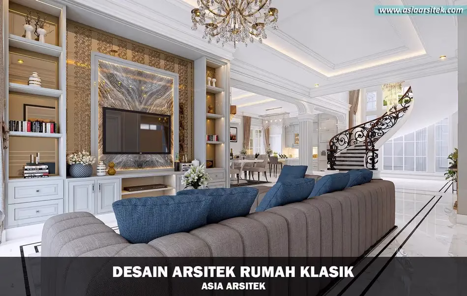 Desain Rumah Klasik 2 Lantai Luas 724 m²