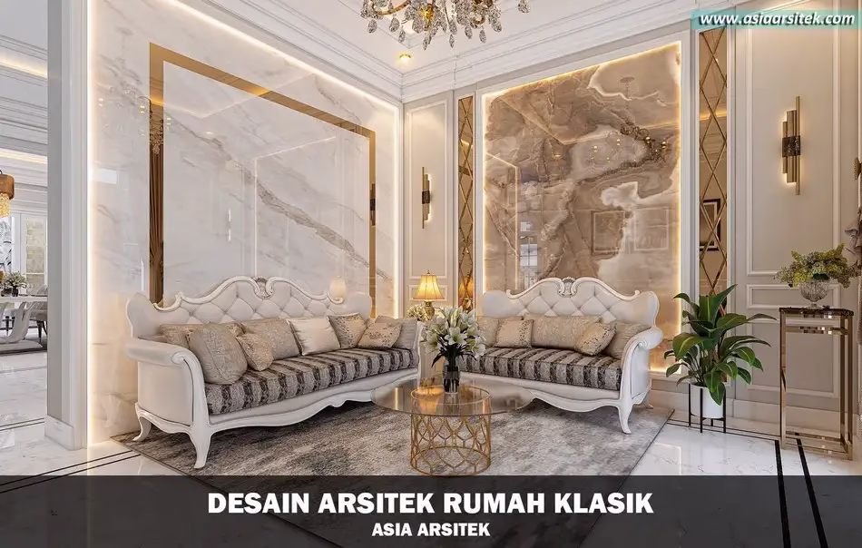 Desain Rumah Klasik 2 Lantai Luas 724 m²