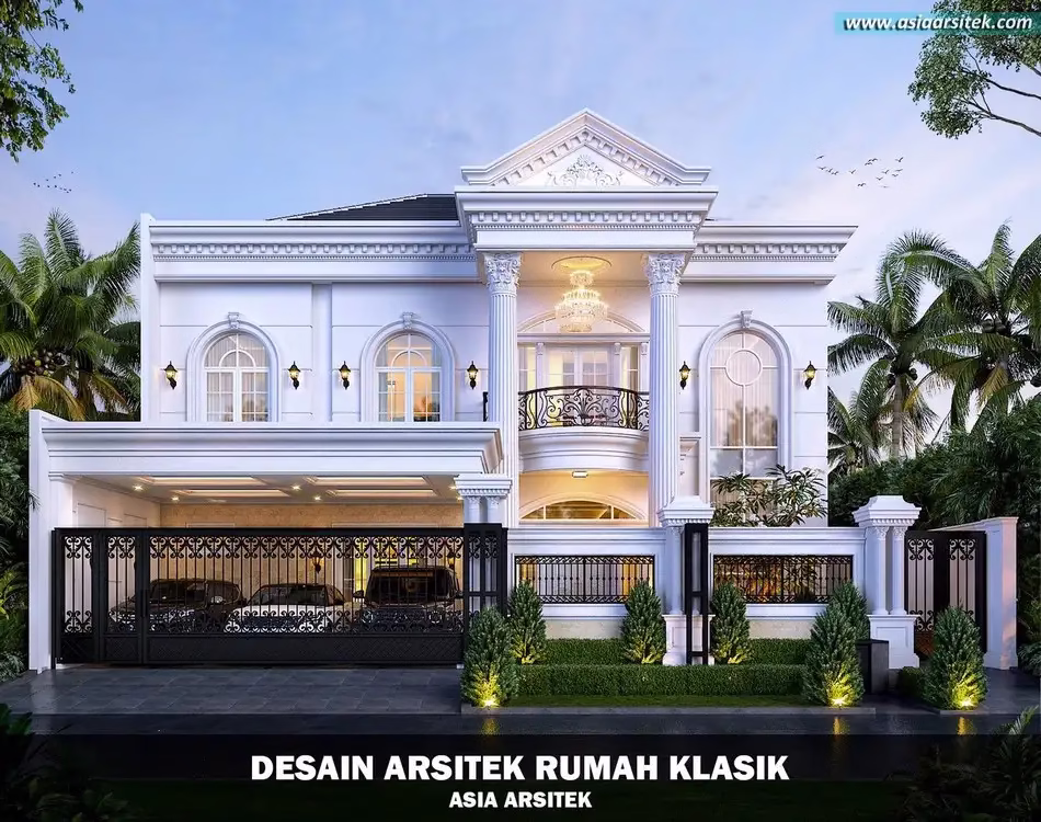 Desain Rumah Klasik Mewah 18x24 Meter