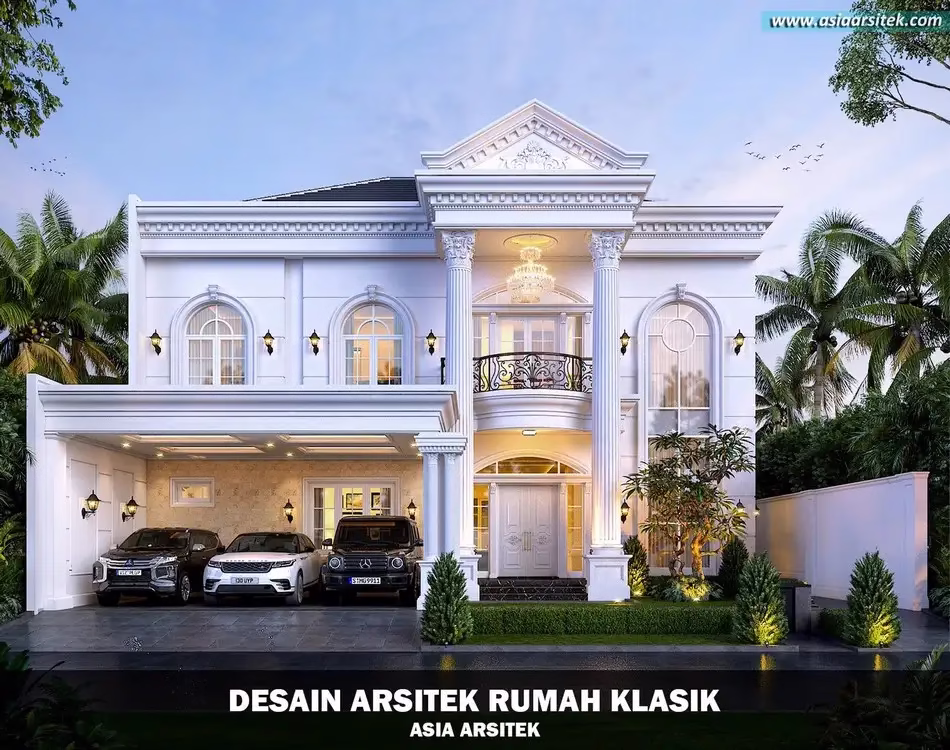 Desain Rumah Klasik Mewah 18x24 Meter