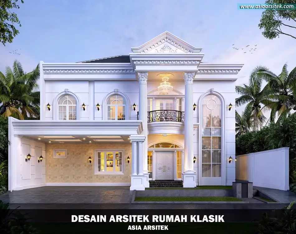 Desain Rumah Klasik Mewah 18x24 Meter