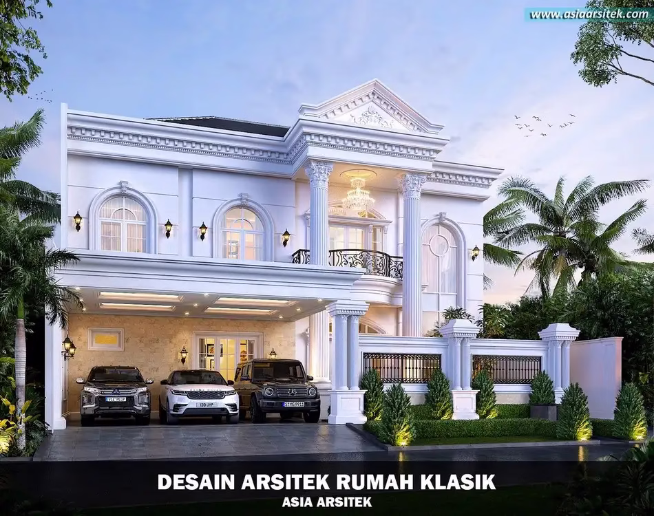 Desain Rumah Klasik Mewah 18x24 Meter