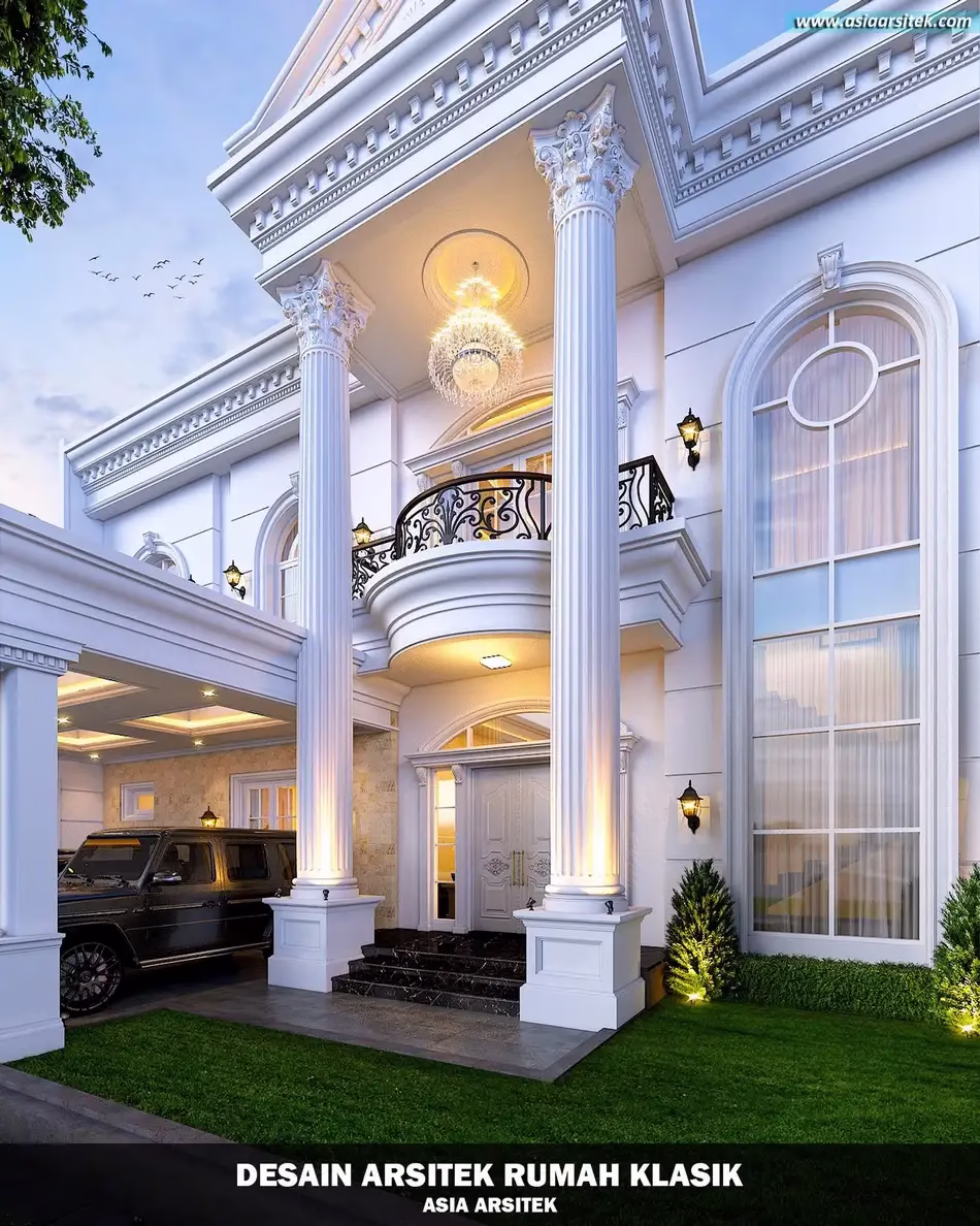 Desain Rumah Klasik Mewah 18x24 Meter