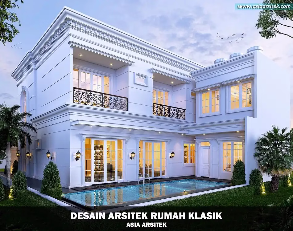 Desain Rumah Klasik Mewah 18x24 Meter