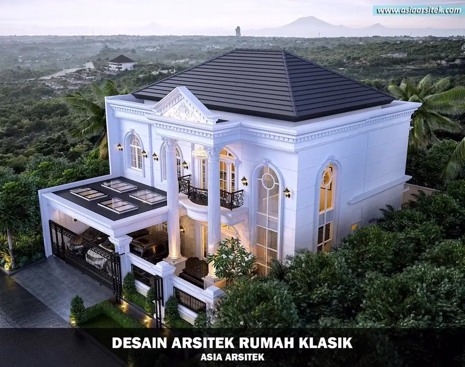 Desain Rumah Klasik Mewah 18x24 Meter
