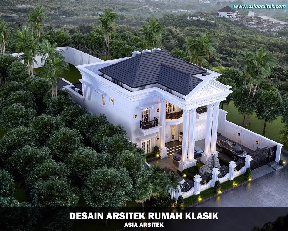 Desain Rumah Klasik 2 Lantai di Langkat Sumatra Utara