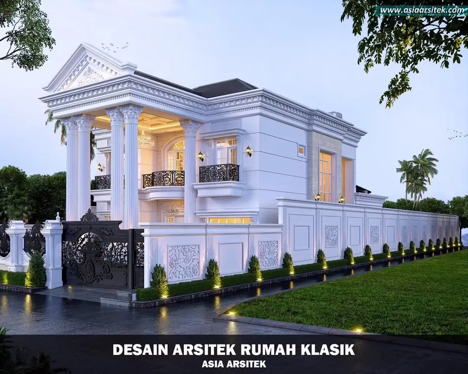 Desain Rumah Klasik 2 Lantai di Langkat Sumatra Utara