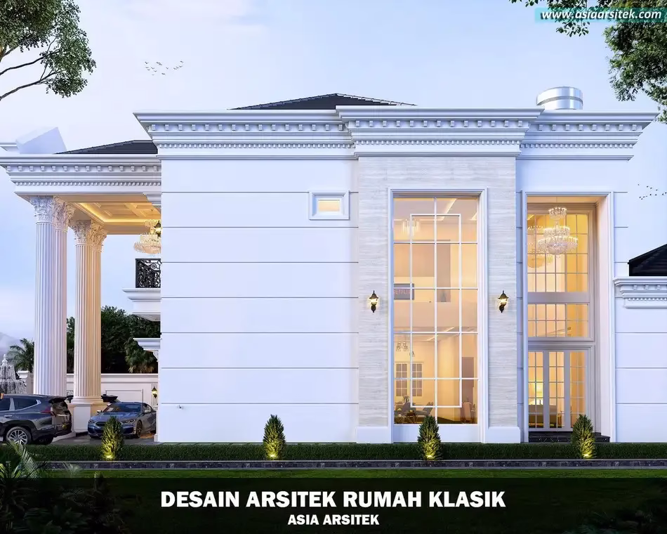Desain Rumah Klasik 2 Lantai di Langkat Sumatra Utara