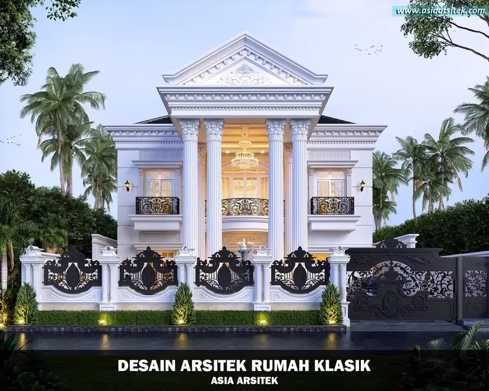 Desain Rumah Klasik 2 Lantai di Langkat Sumatra Utara