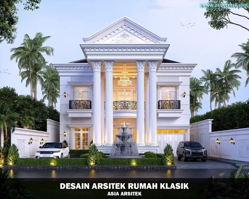 Desain Rumah Klasik 2 Lantai di Langkat Sumatra Utara
