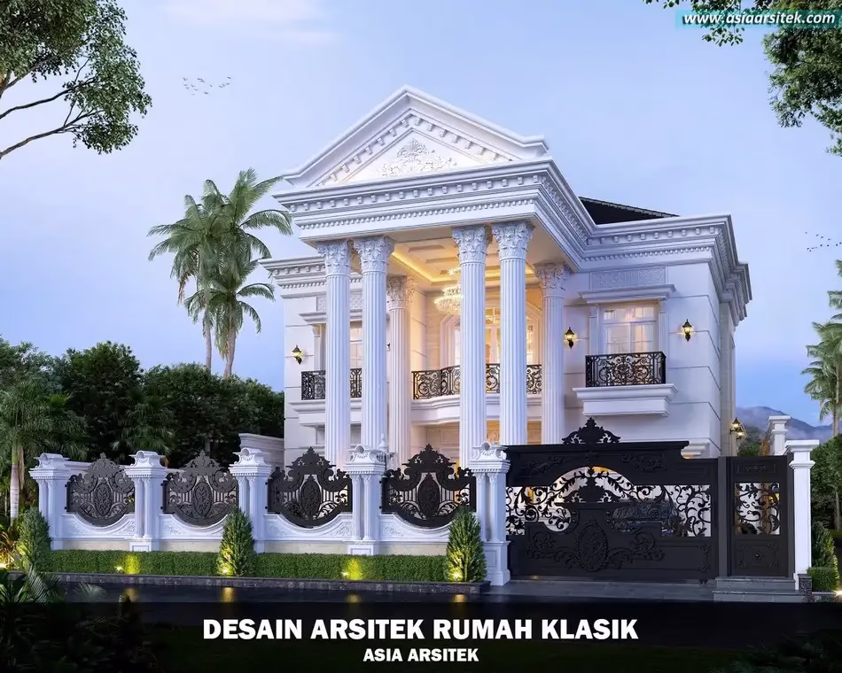 Desain Rumah Klasik 2 Lantai di Langkat Sumatra Utara