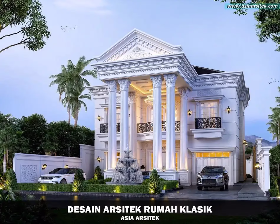 Desain Rumah Klasik 2 Lantai di Langkat Sumatra Utara
