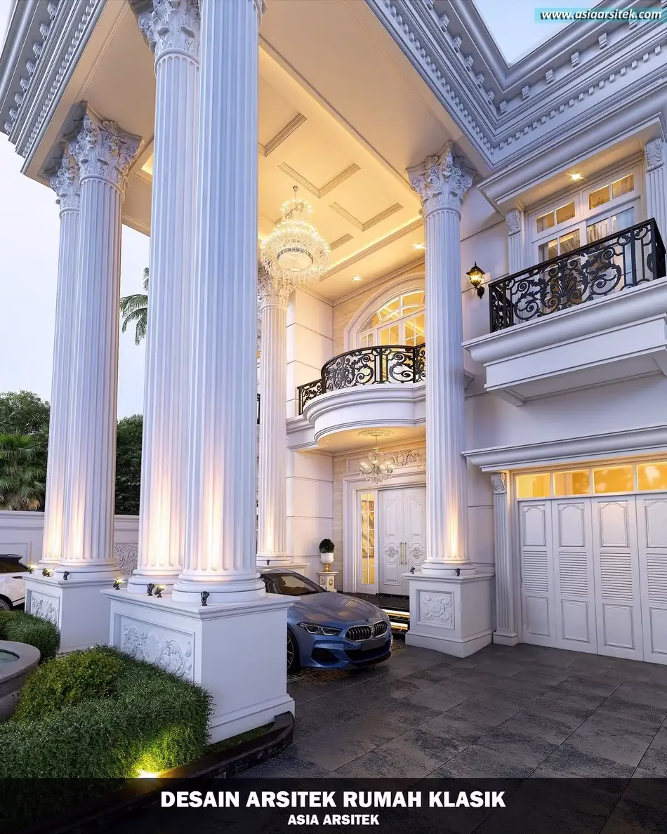 Desain Rumah Klasik 2 Lantai di Langkat Sumatra Utara