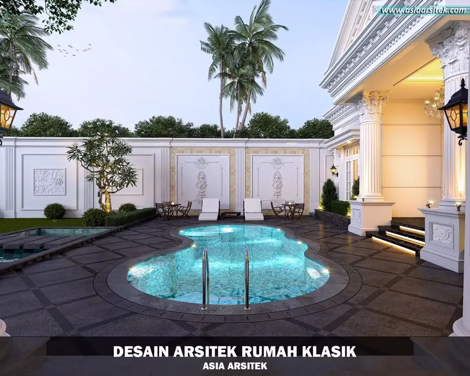 Desain Rumah Klasik 2 Lantai di Langkat Sumatra Utara