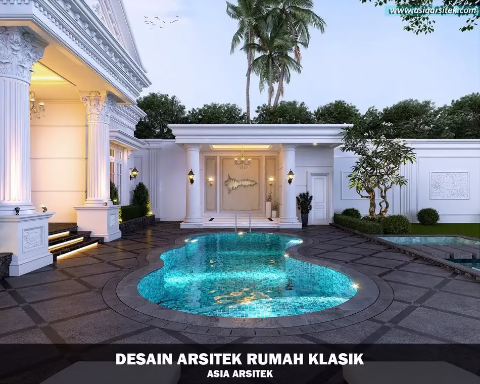 Desain Rumah Klasik 2 Lantai di Langkat Sumatra Utara