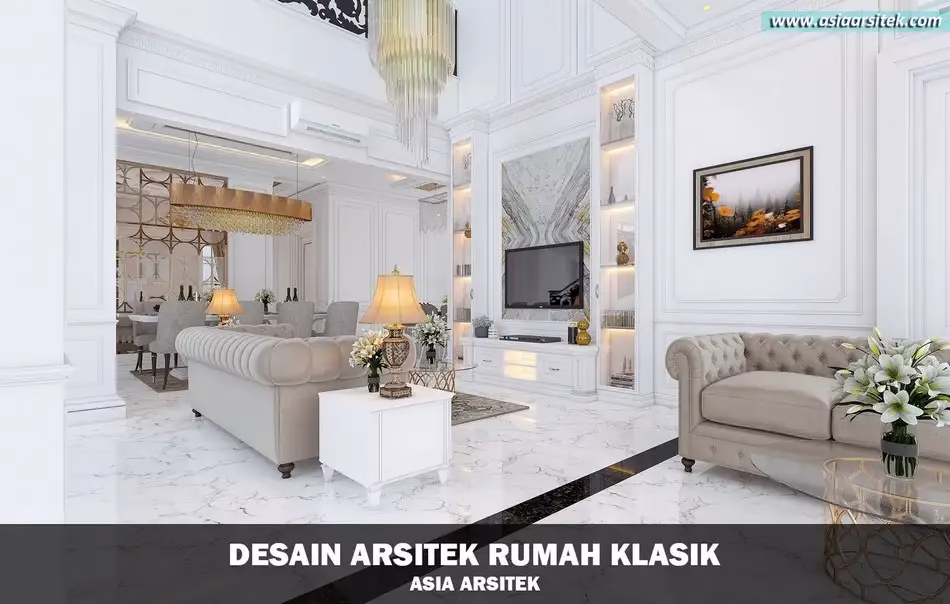Desain Rumah Klasik 2 Lantai di Langkat Sumatra Utara