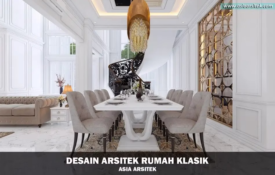 Desain Rumah Klasik 2 Lantai di Langkat Sumatra Utara