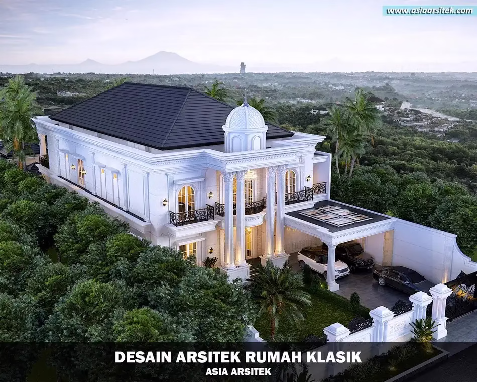 Desain Rumah Klasik 2 Lantai di Merauke