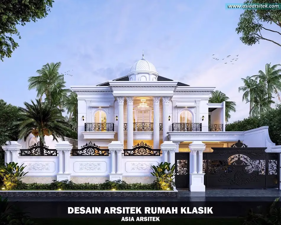 Desain Rumah Klasik 2 Lantai di Merauke