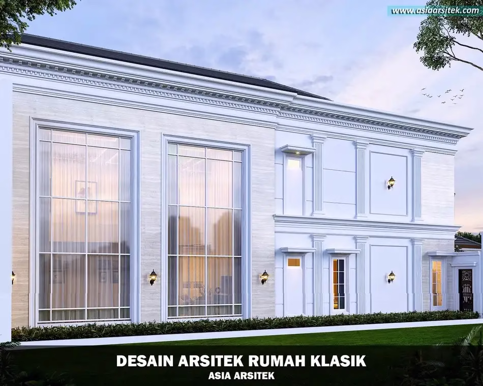 Desain Rumah Klasik 2 Lantai di Merauke