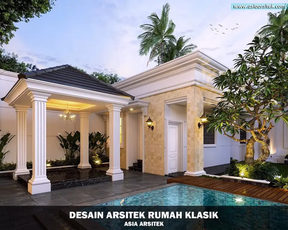 Desain Rumah Klasik 2 Lantai di Merauke Papua