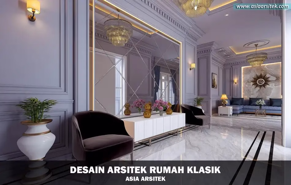Desain Rumah Klasik 2 Lantai di Palembang