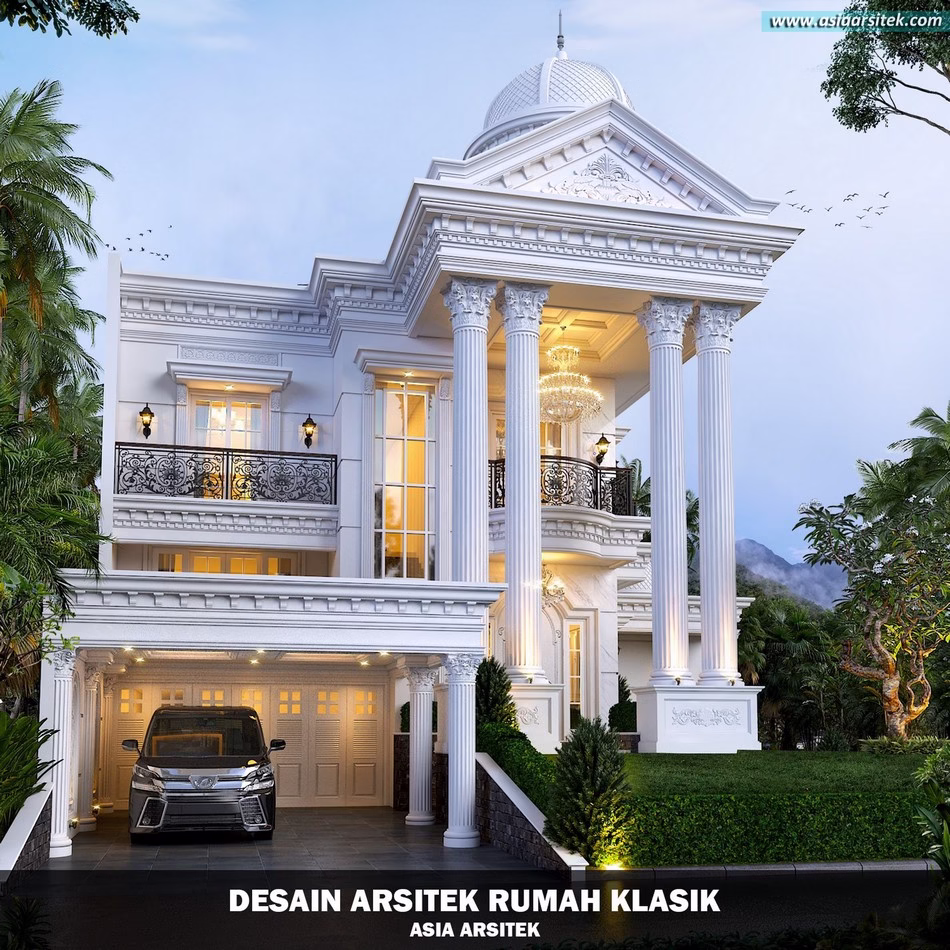 Desain Rumah Klasik 2 Lantai