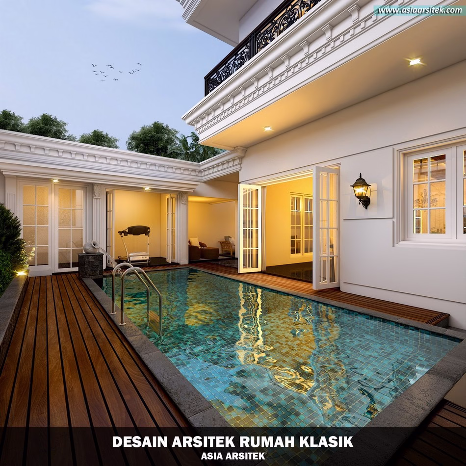 Desain Rumah Klasik 2 Lantai
