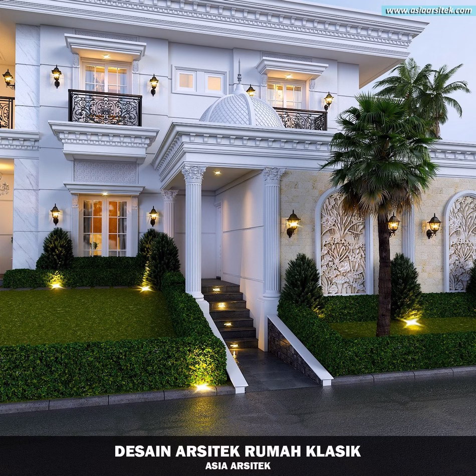 Desain Rumah Klasik 2 Lantai