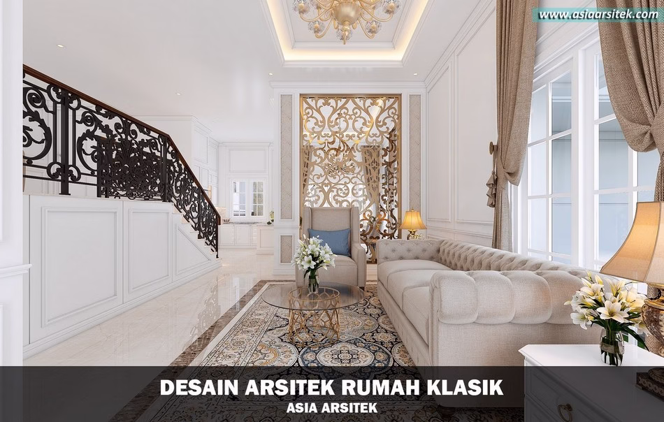 Desain Rumah Klasik 2 Lantai