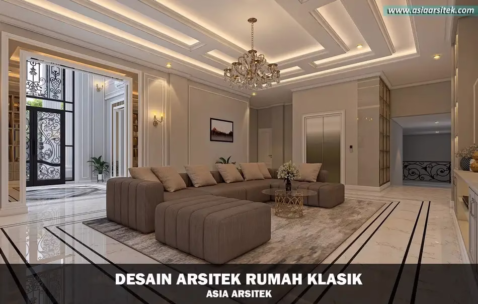 Desain Rumah Klasik 3 Lantai Mewah di Cikupa