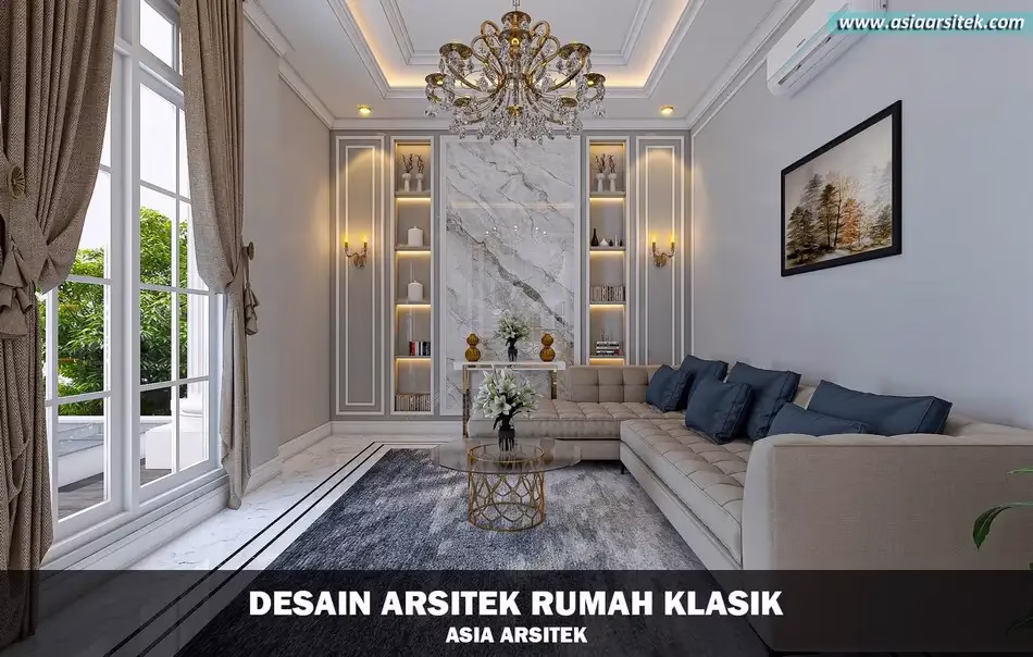 Desain Rumah Klasik 3 Lantai Mewah di Cikupa